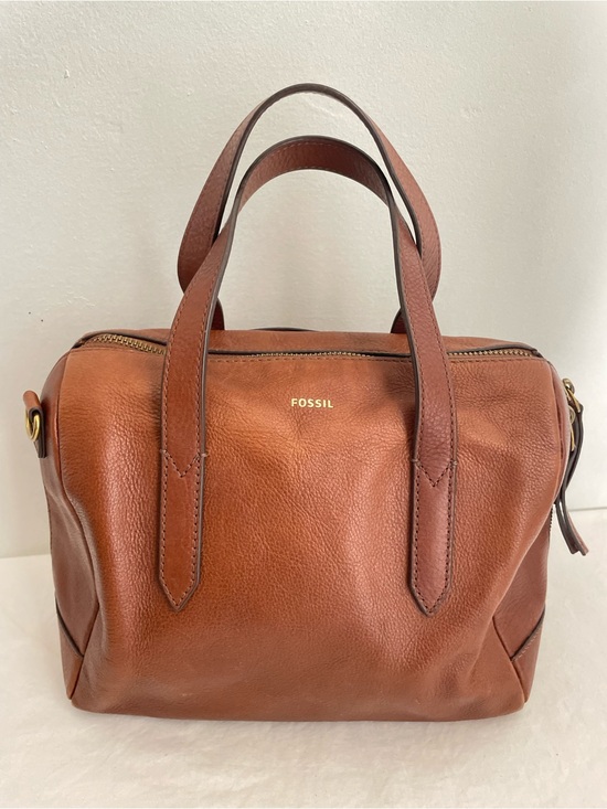 Fossil Handbags - Fossil Sydney Leather Satchel Bag – Medium Brown